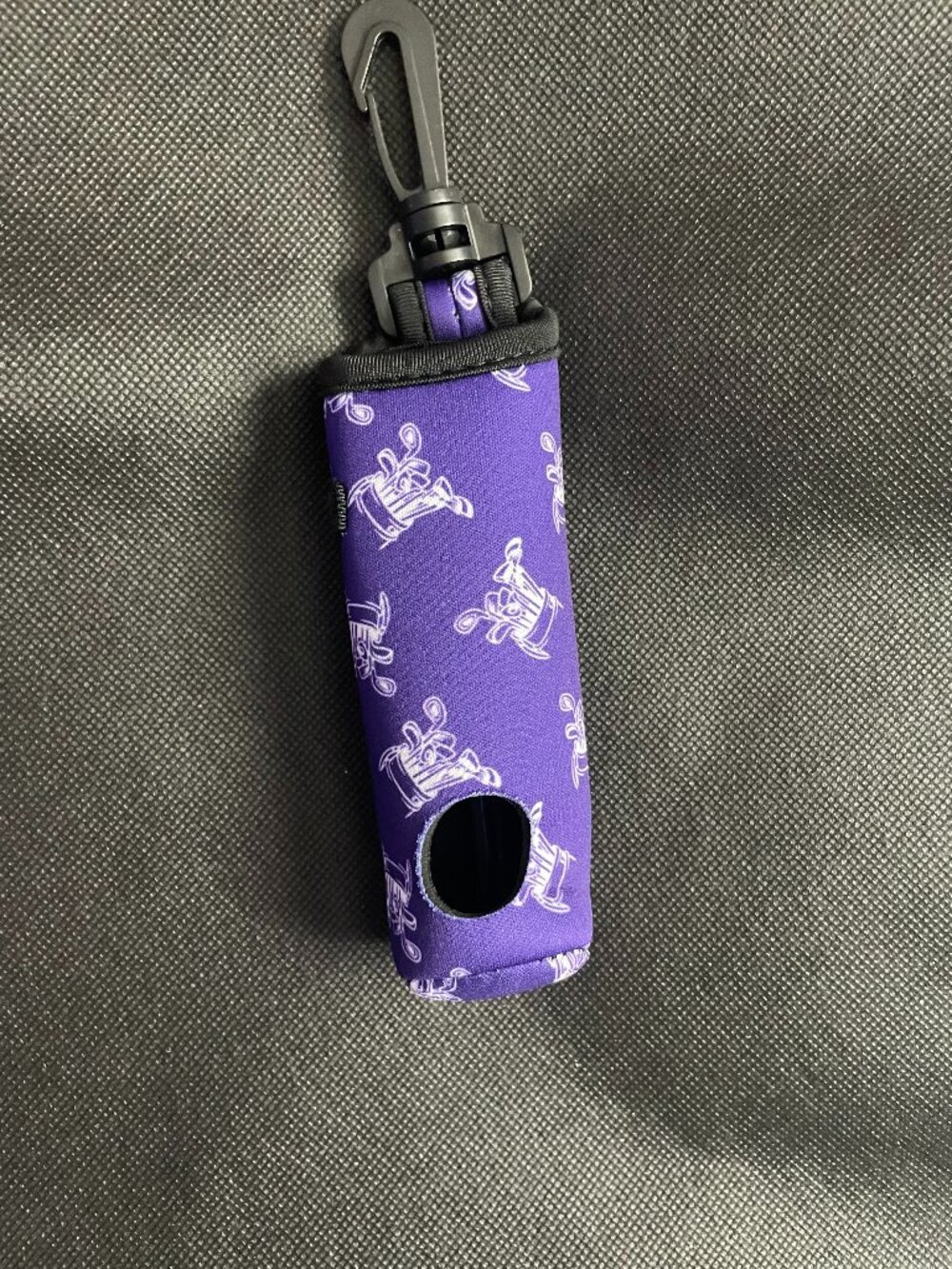 tee & golf ball holder (holds 3 tees and 3 golf balls)